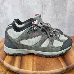 Hi-Tec Trail II Hiking Shoes Womens 8 Gray Mesh Low Top Outdoor Walking Sneakers